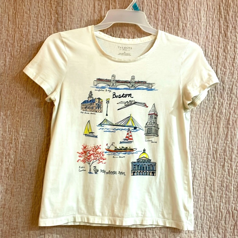 EUC Size 2p cute t-shirt all about Boston by Talbots.